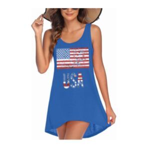 American Flag Mini Dress, SIZE 2XL, 5L-146D003
